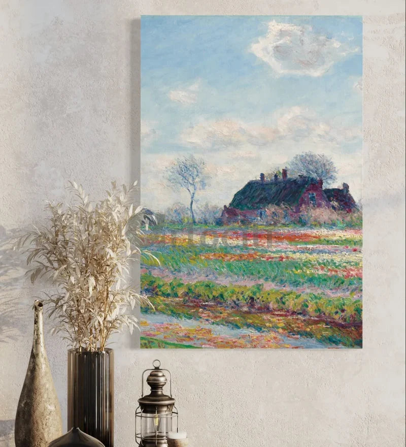 Tulip Fields at Sassenheim by Claude Monet Canvas Giclee Print