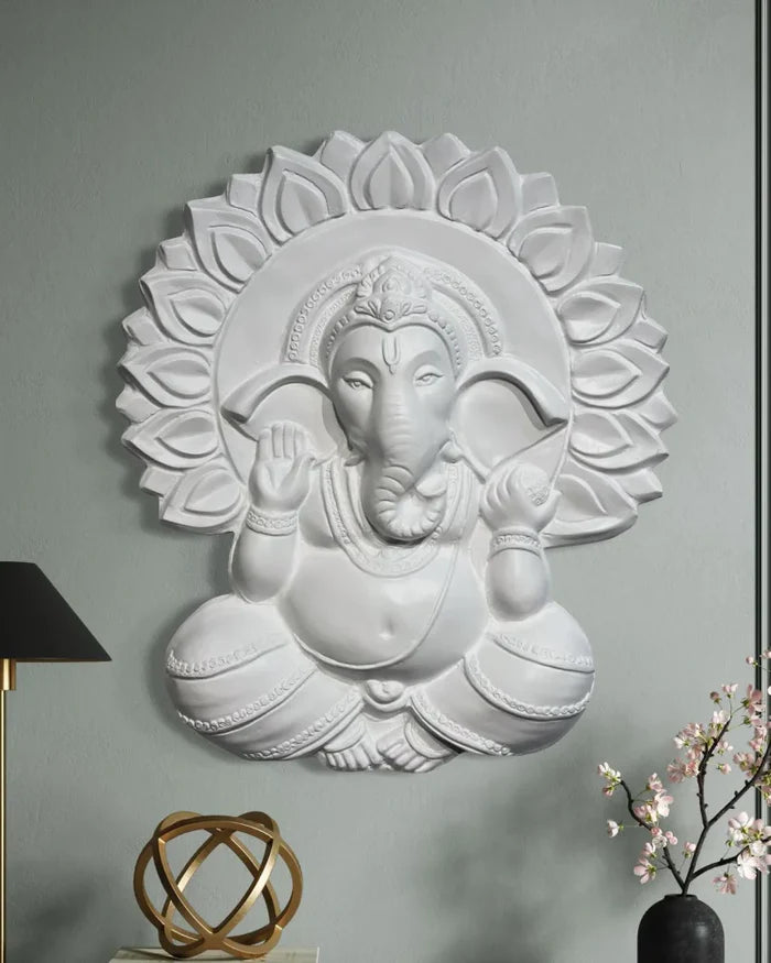 Ganesha with Chakra 3D Relief Mural Wall Art