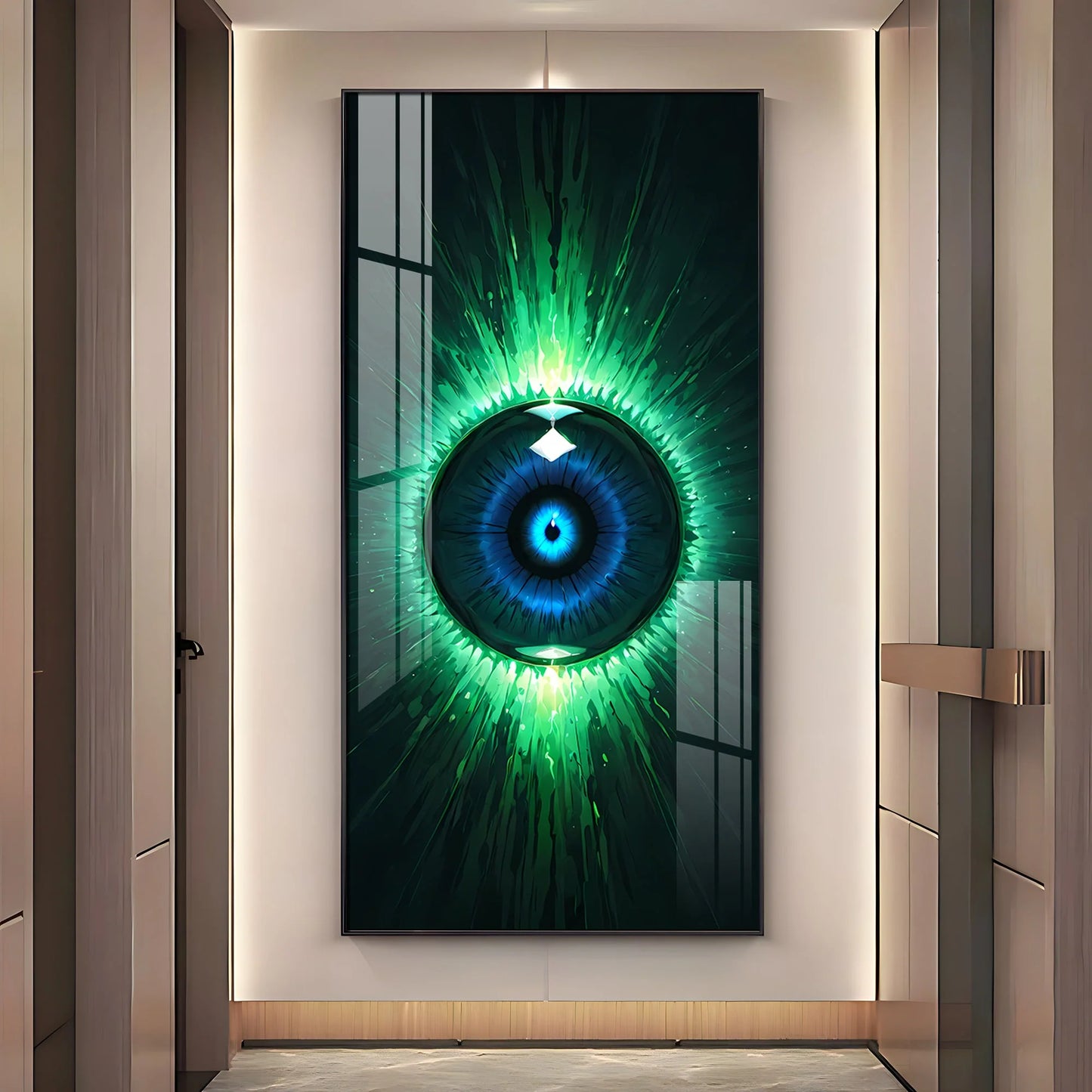 Verdant Vision Premium Acrylic Vertical Wall Art