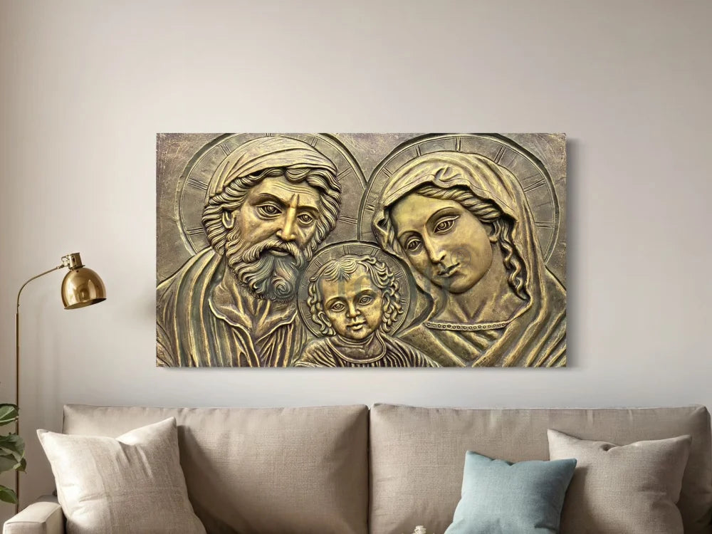 Holy Family 3D Relief Mural Wall Art
