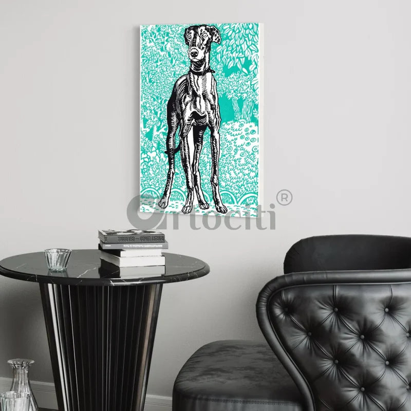 Vintage Greyhound Poster by Moriz Jung World Famous Painting