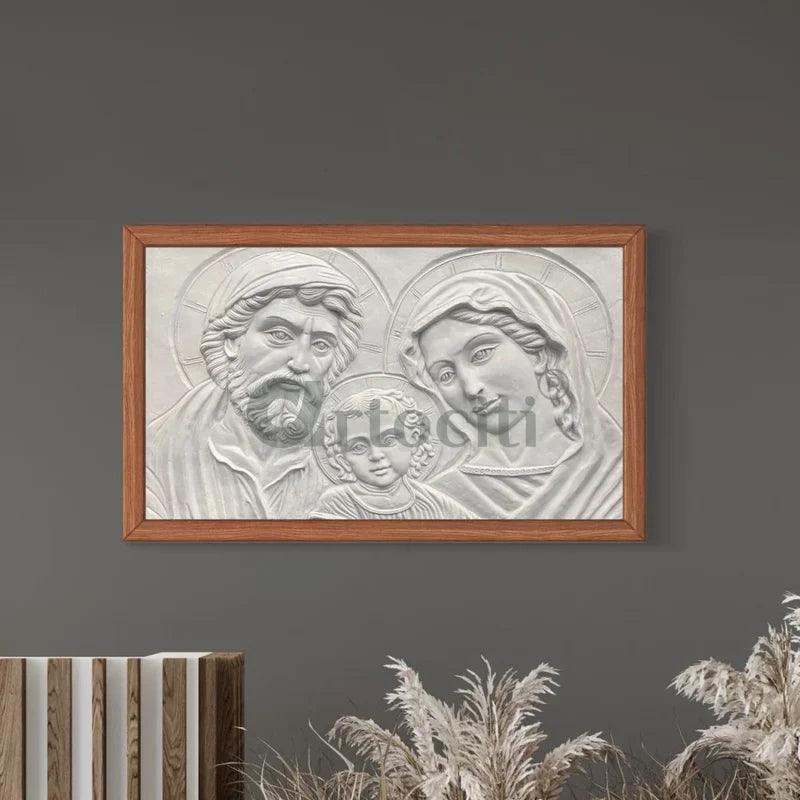 Holy Family 3D Relief Mural Wall Art