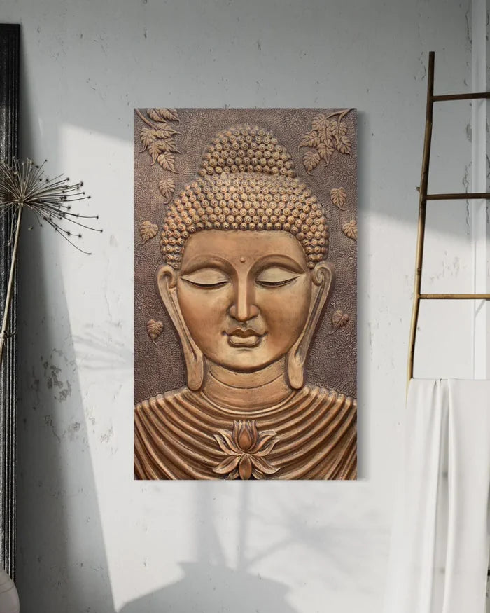 Large size Calm and Peaceful Buddha 3D Relief Mural