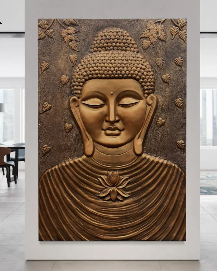 Large size Calm and Peaceful Buddha 3D Relief Mural