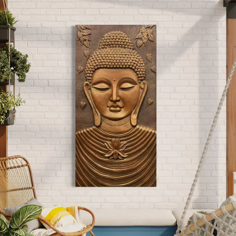 Large size Calm and Peaceful Buddha 3D Relief Mural