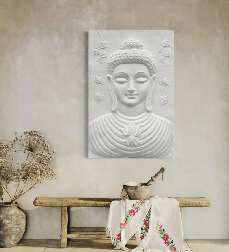 Large size Calm and Peaceful Buddha 3D Relief Mural