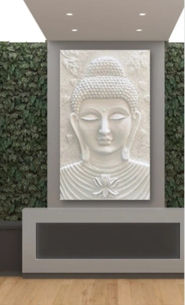 Large size Calm and Peaceful Buddha 3D Relief Mural