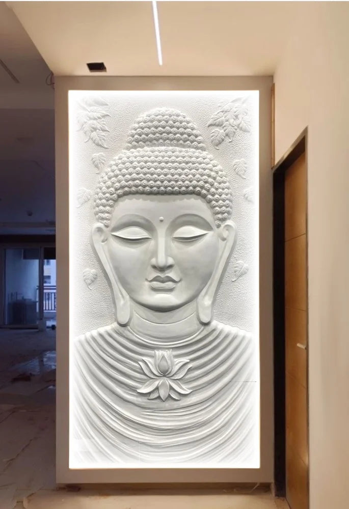 Large size Calm and Peaceful Buddha 3D Relief Mural