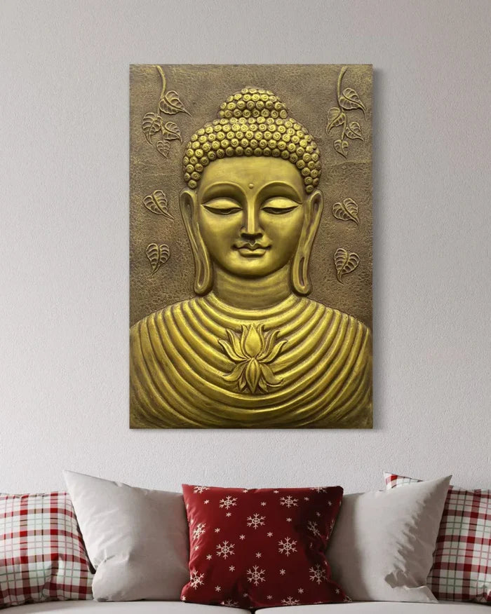 Large size Calm and Peaceful Buddha 3D Relief Mural