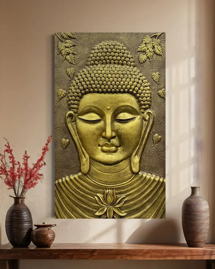 Large size Calm and Peaceful Buddha 3D Relief Mural