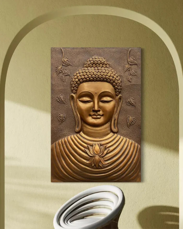 Large size Calm and Peaceful Buddha 3D Relief Mural