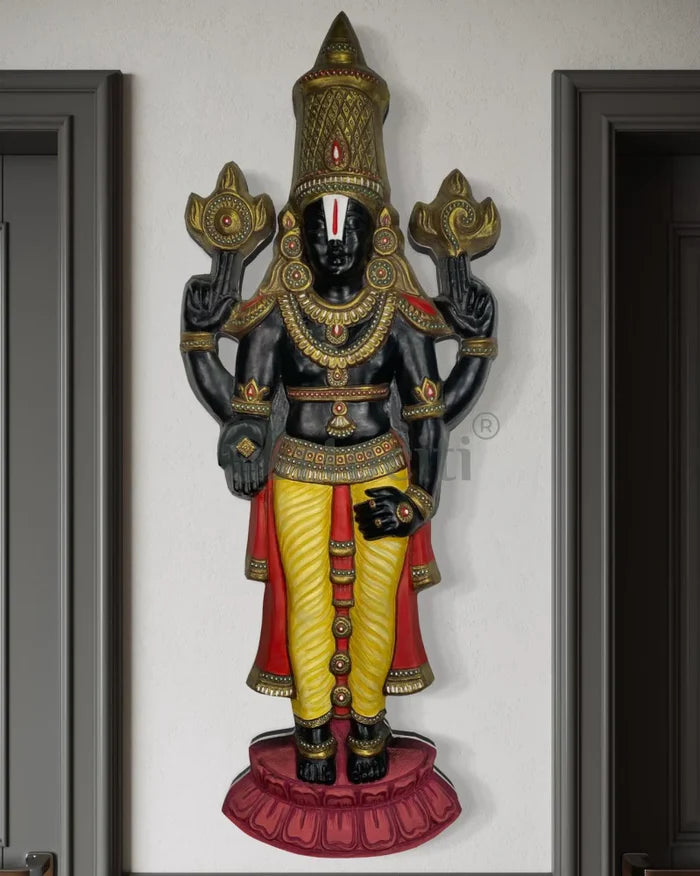 Tirupati Balaji Statue 3D Relief Mural Wall Hanging