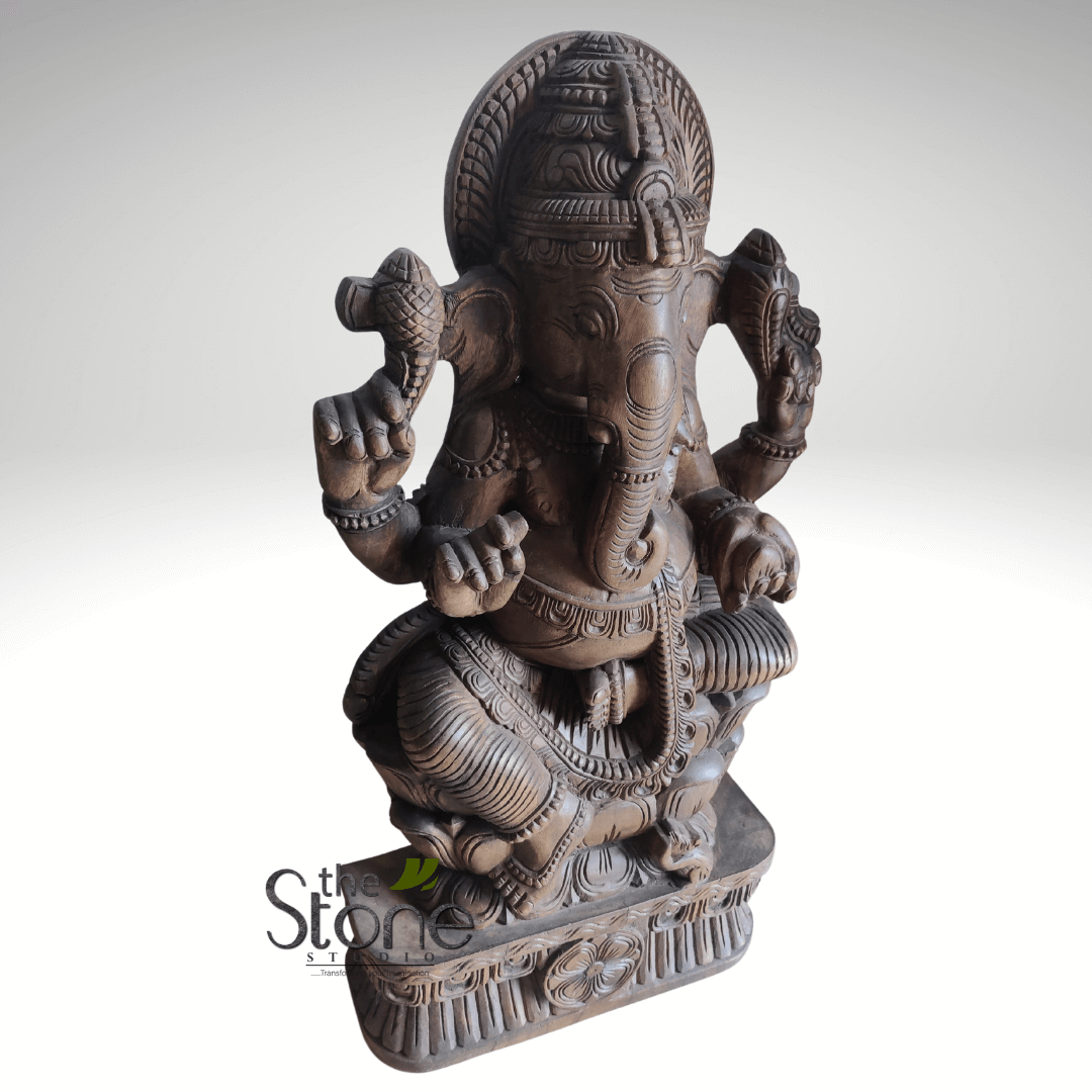 Wooden Ganesh Statue 3 feet