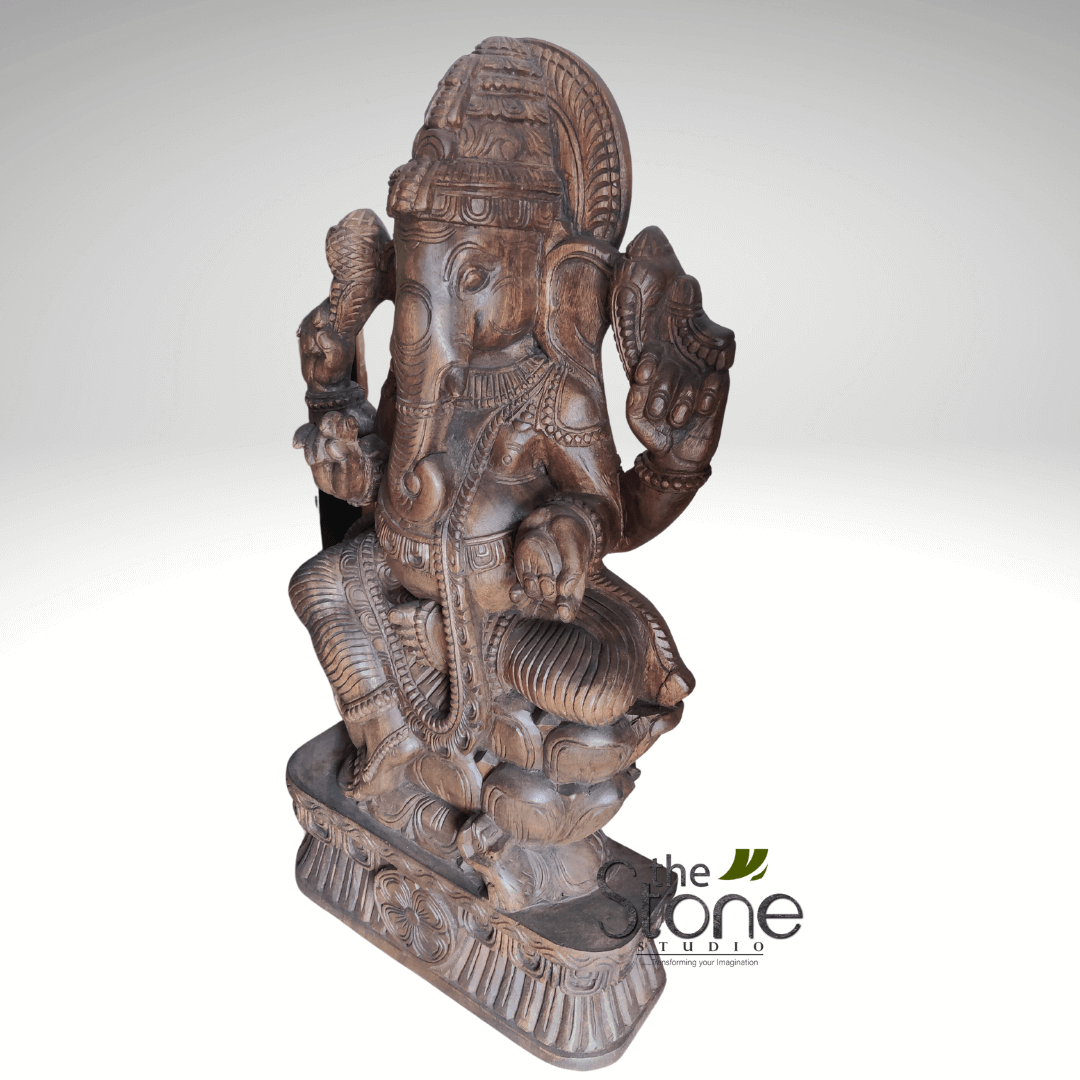 Wooden Ganesh Statue 3 feet
