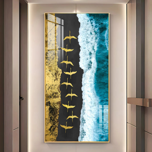 Ocean Waves Premium Acrylic Vertical Wall Art