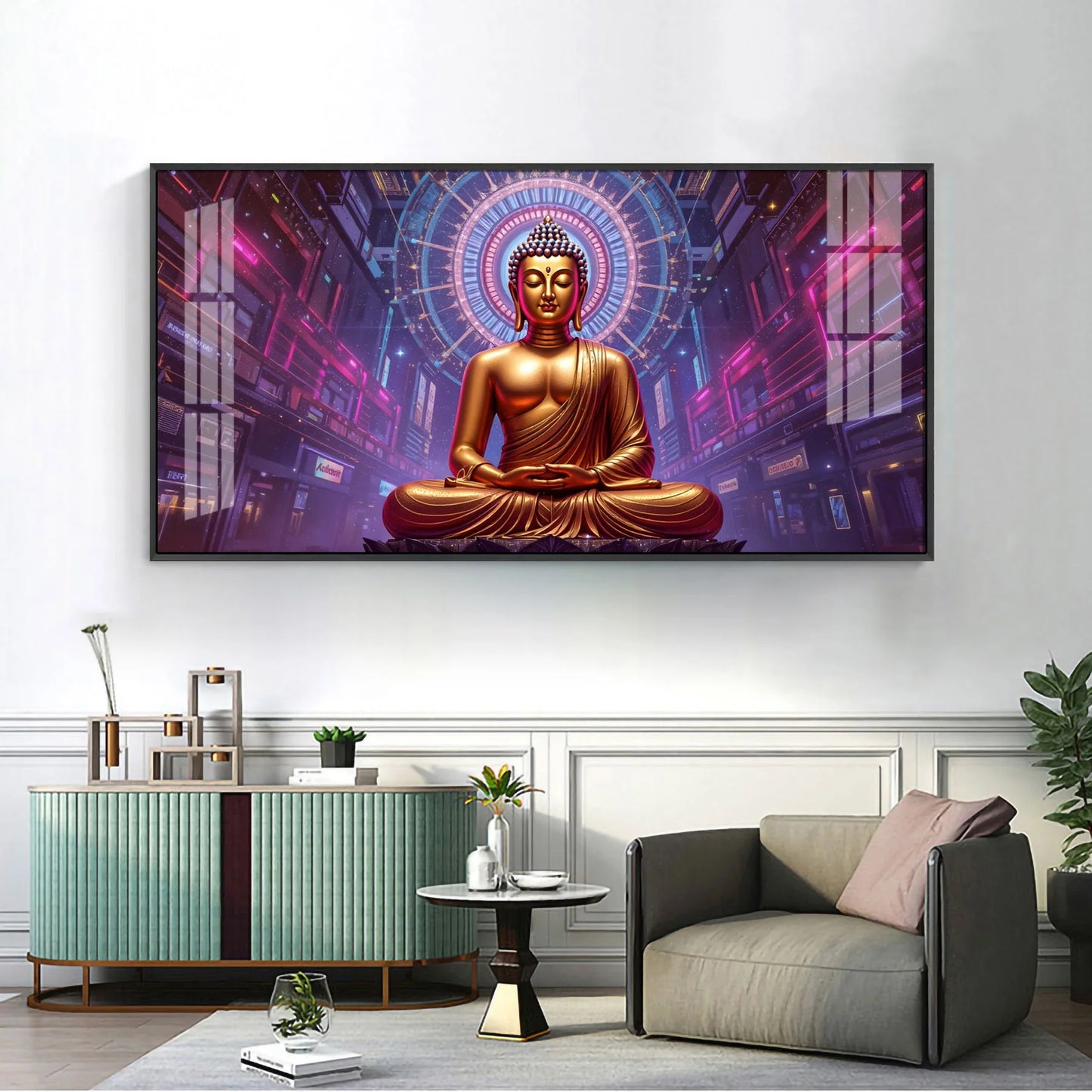 Harmony Buddha Display Premium Acrylic Horizontal Wall Art
