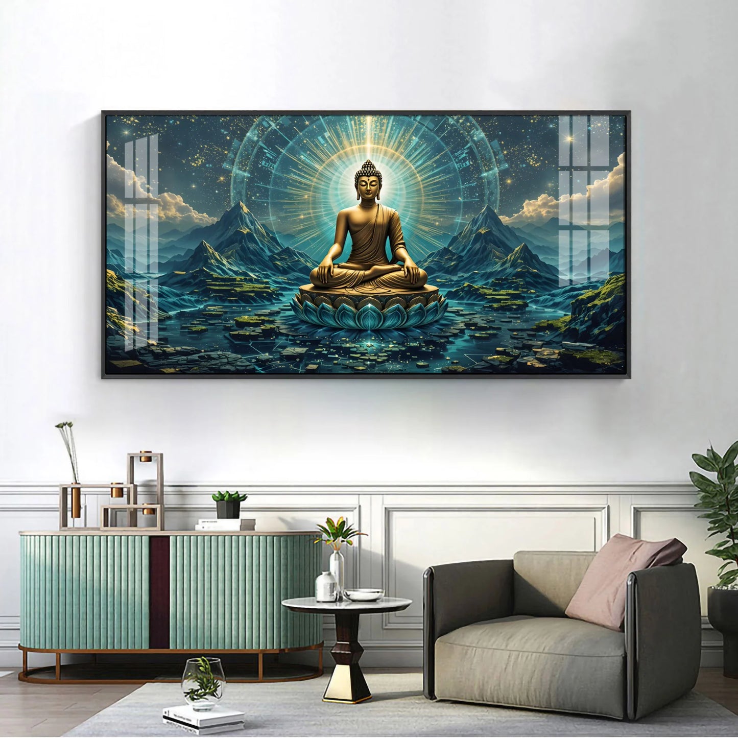 Buddha's Reflection Premium Acrylic Horizontal Wall Art
