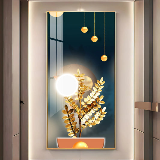 Glowing Plant Premium Acrylic Vertical Wall Art