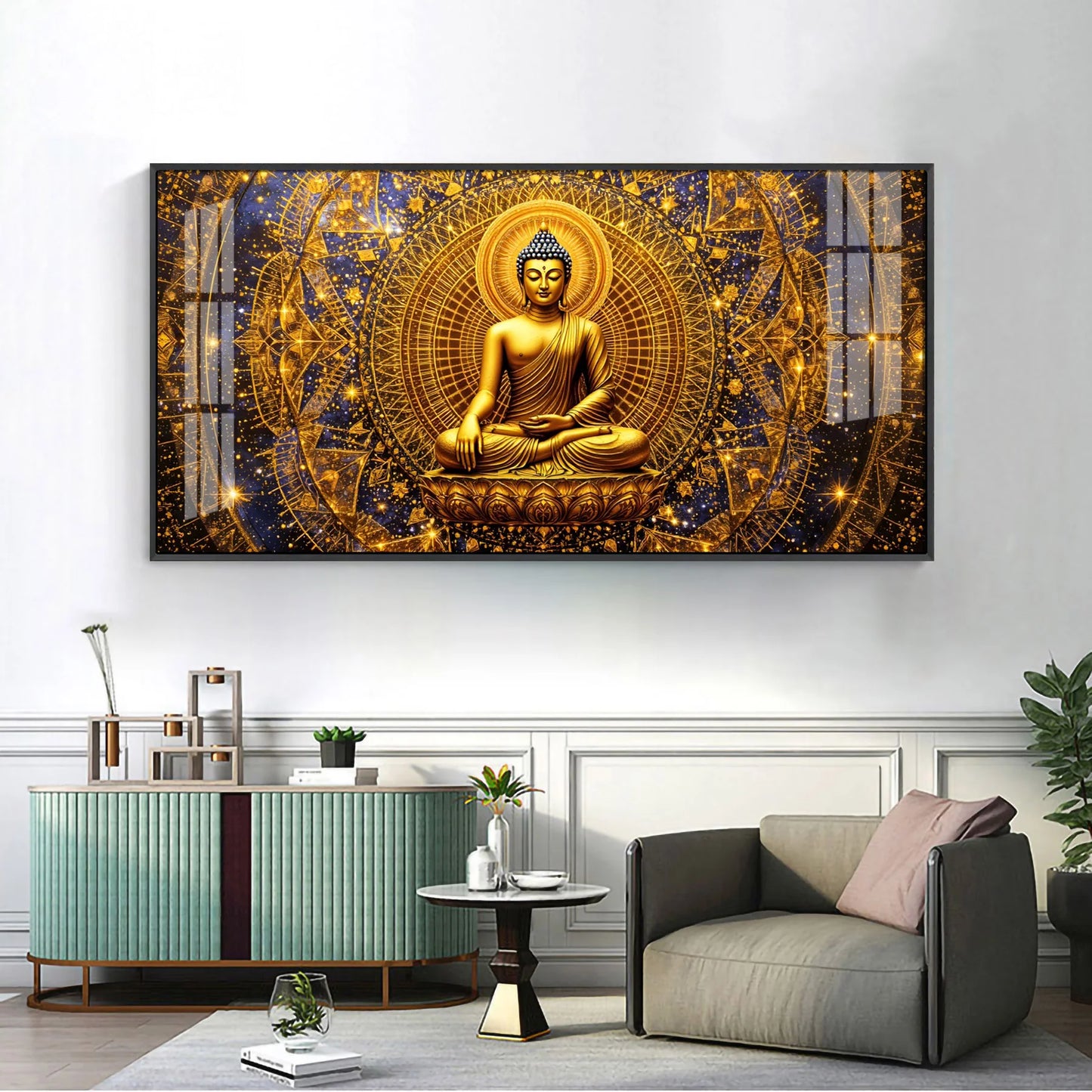 Radiant Buddha Premium Acrylic Horizontal Wall Art