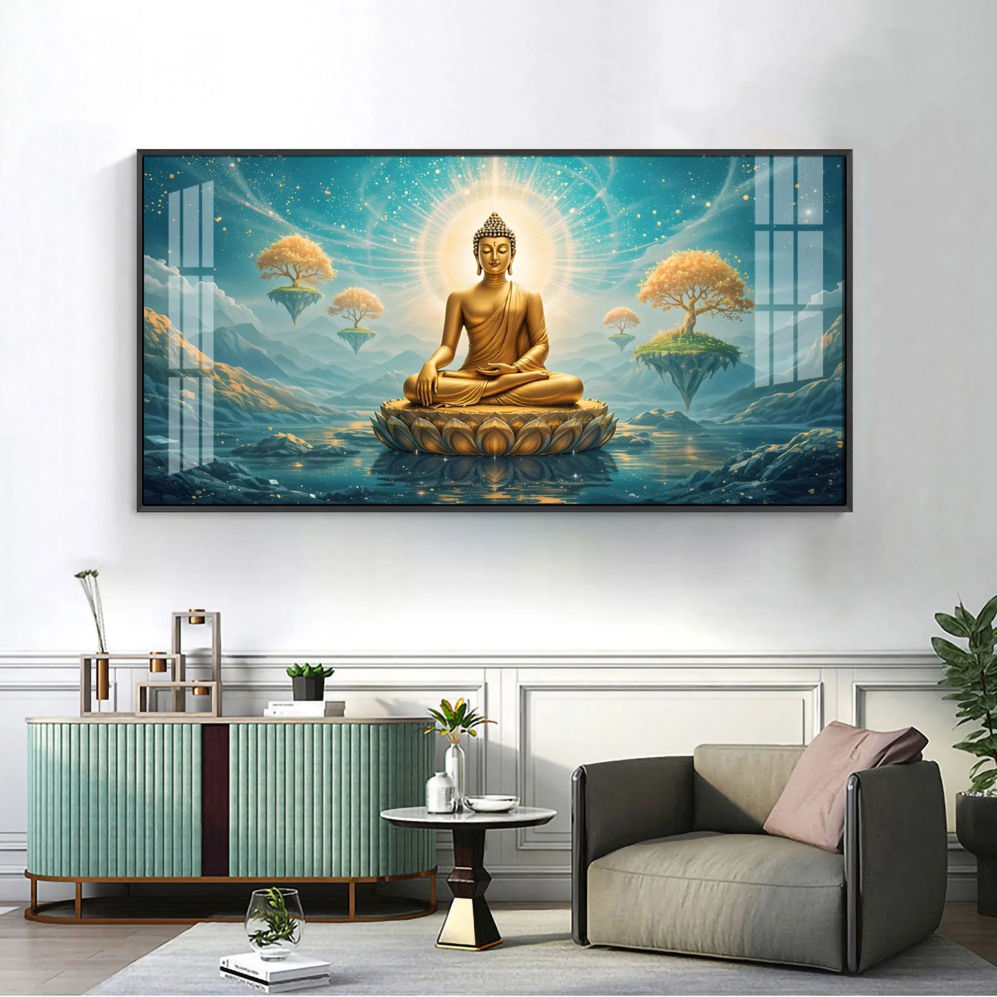 Buddha Enlightened Essence Premium Acrylic Horizontal Wall Art