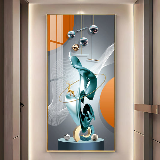Luxury Abstract Art Premium Acrylic Vertical Wall Art