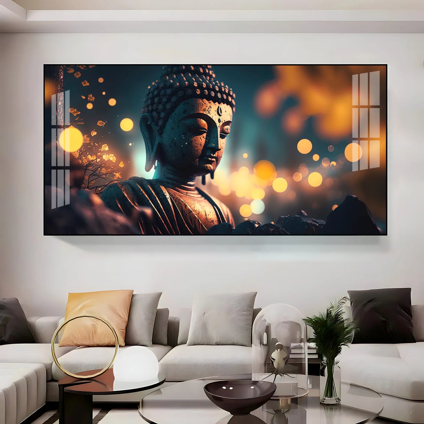 Mulling Over Buddha Premium Acrylic Horizontal Wall Art