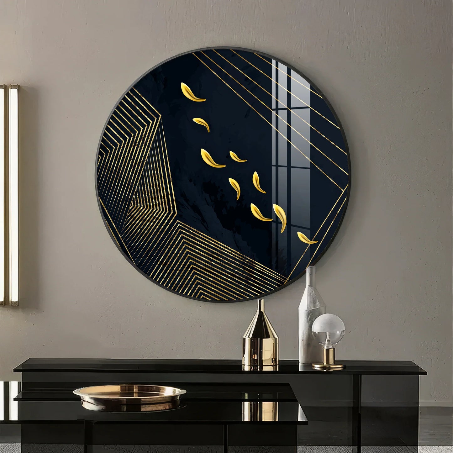 Golden Artwork Premium Acrylic Round Wall Art