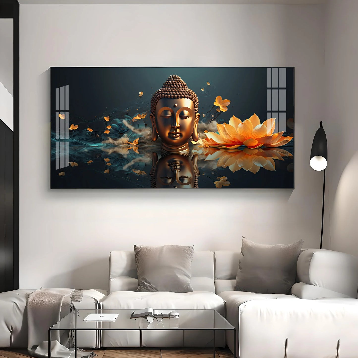 Descent Buddha Premium Acrylic Horizontal Wall Art