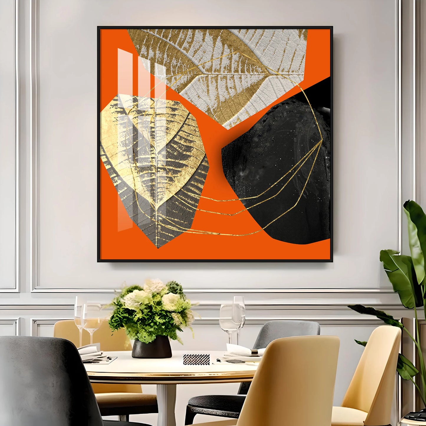Modern Bohemian Luxury Crystal Square Wall Art