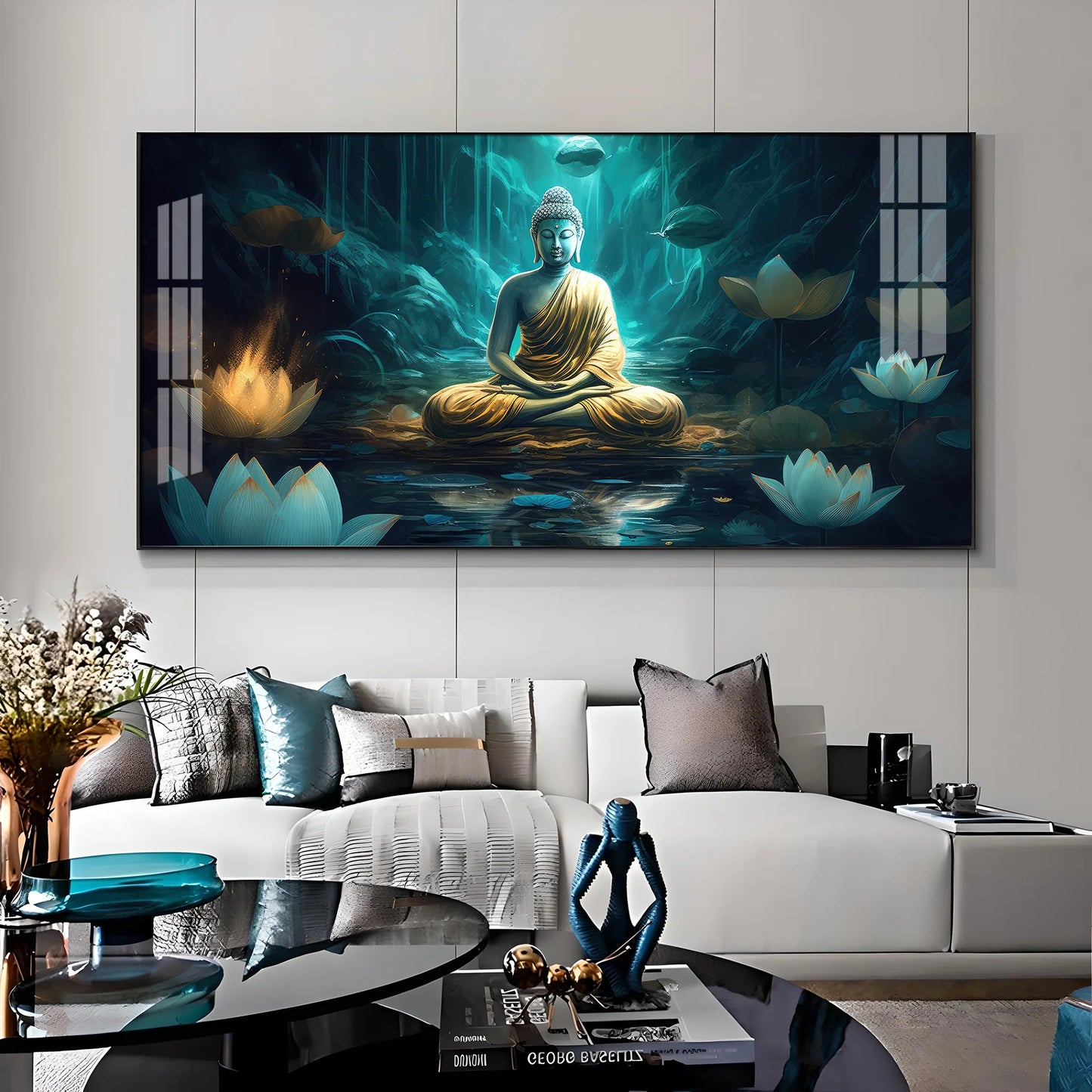 Buddha's Radiant Harmony Premium Acrylic Horizontal Wall Art