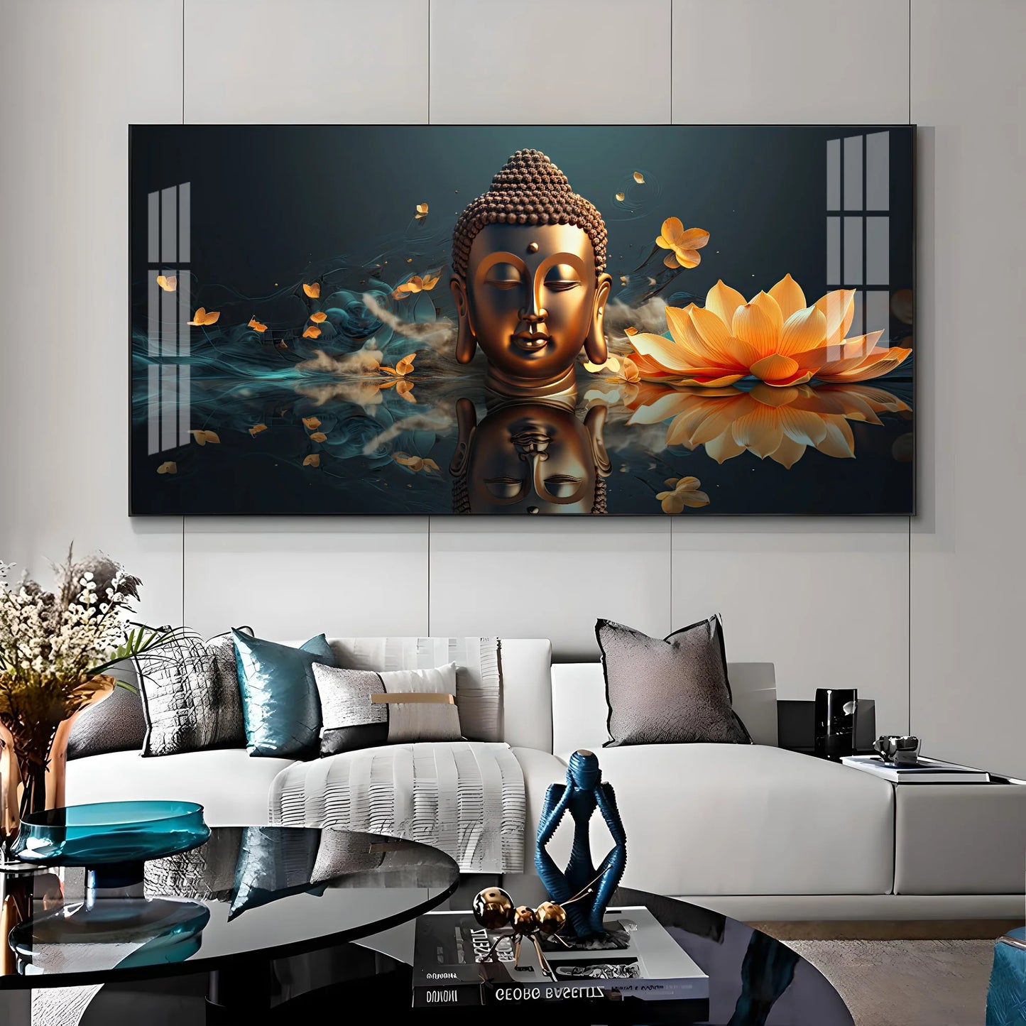 Descent Buddha Premium Acrylic Horizontal Wall Art