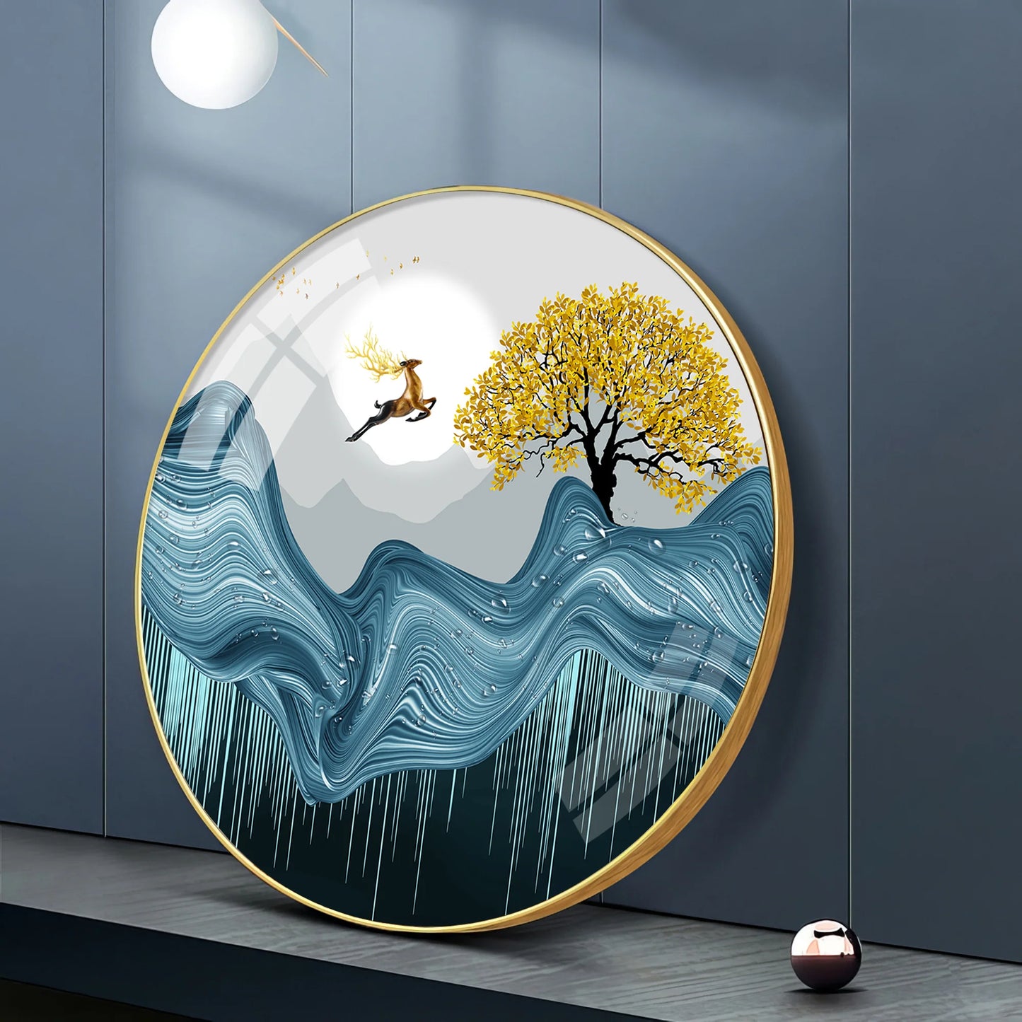 Echoes Of Nature Premium Acrylic Round Wall Art