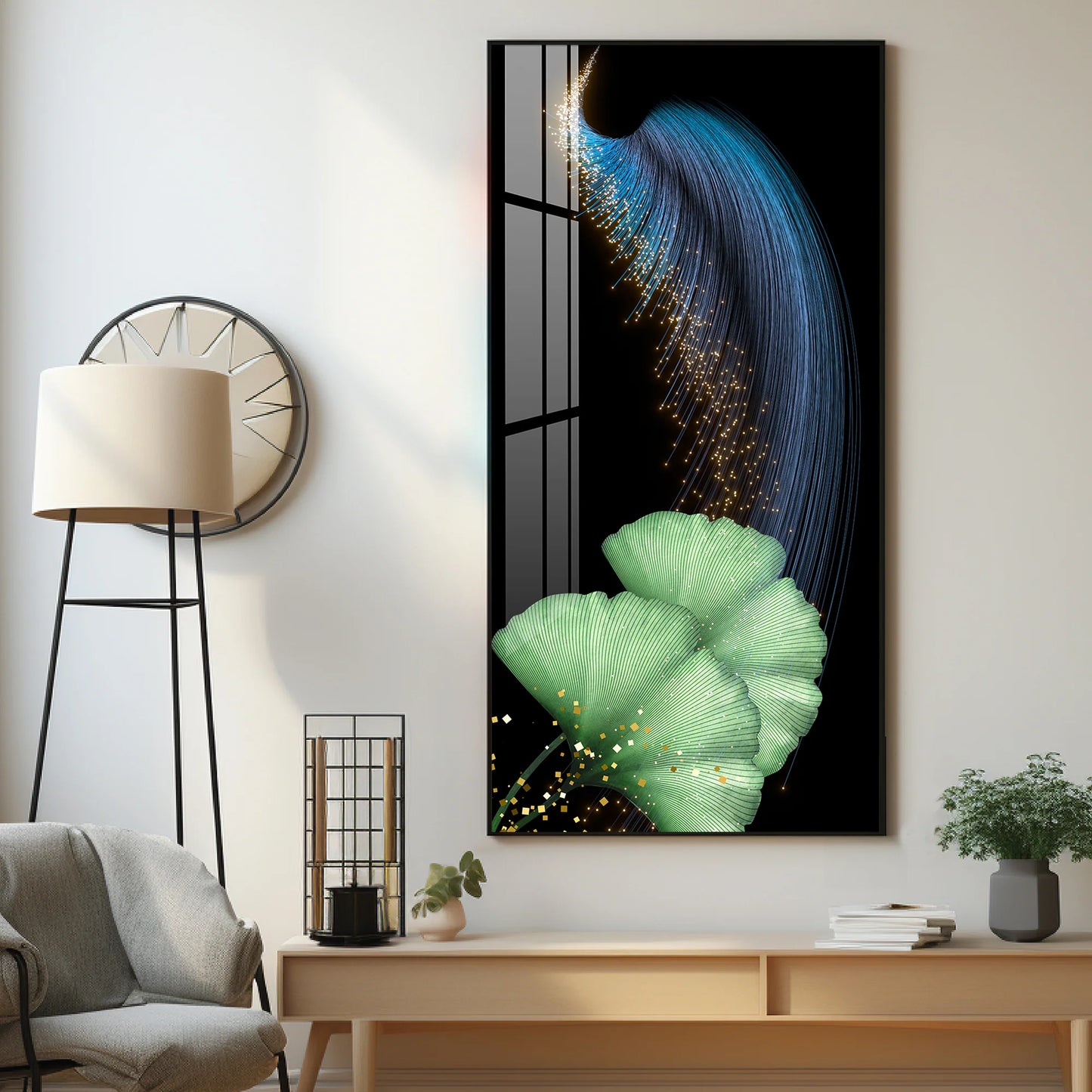 Celestial Showers Premium Acrylic Vertical Wall Art