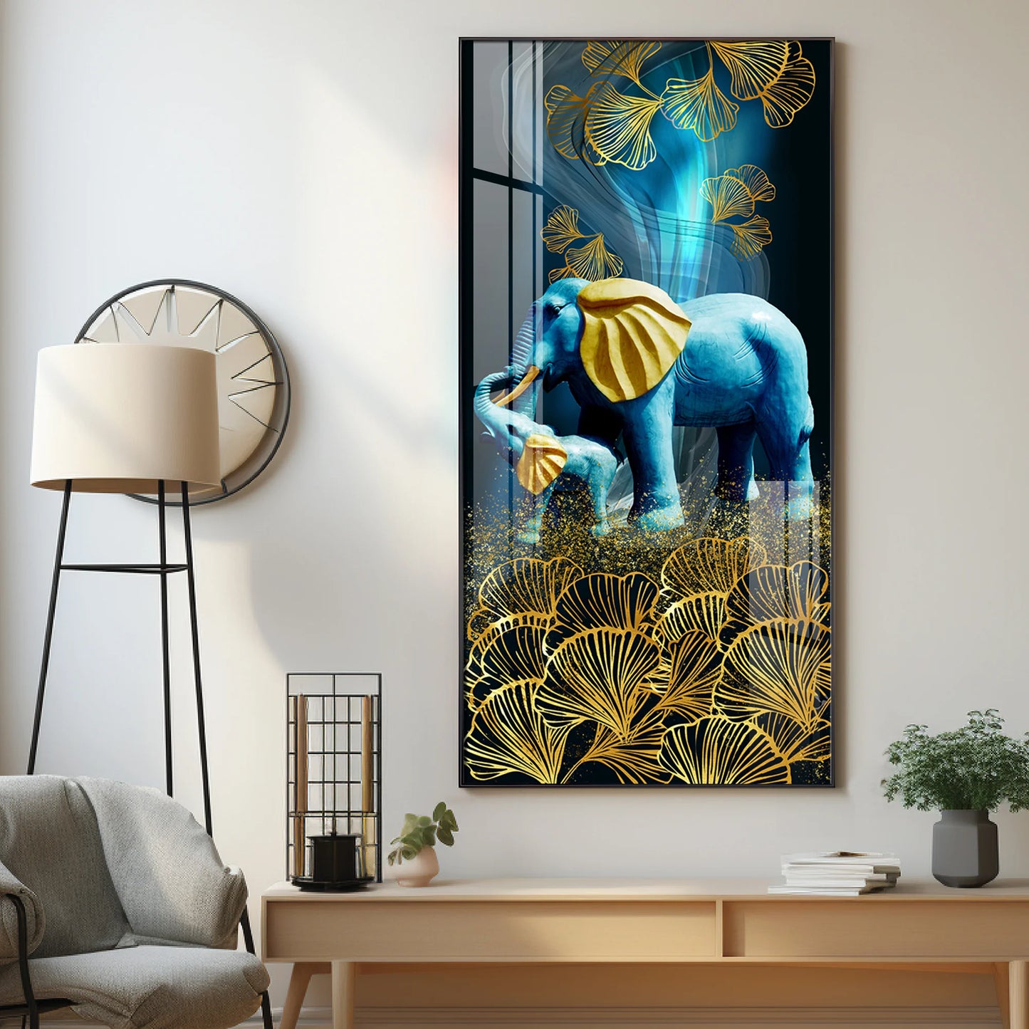 Mystical Elephants Premium Acrylic vertical Wall Art
