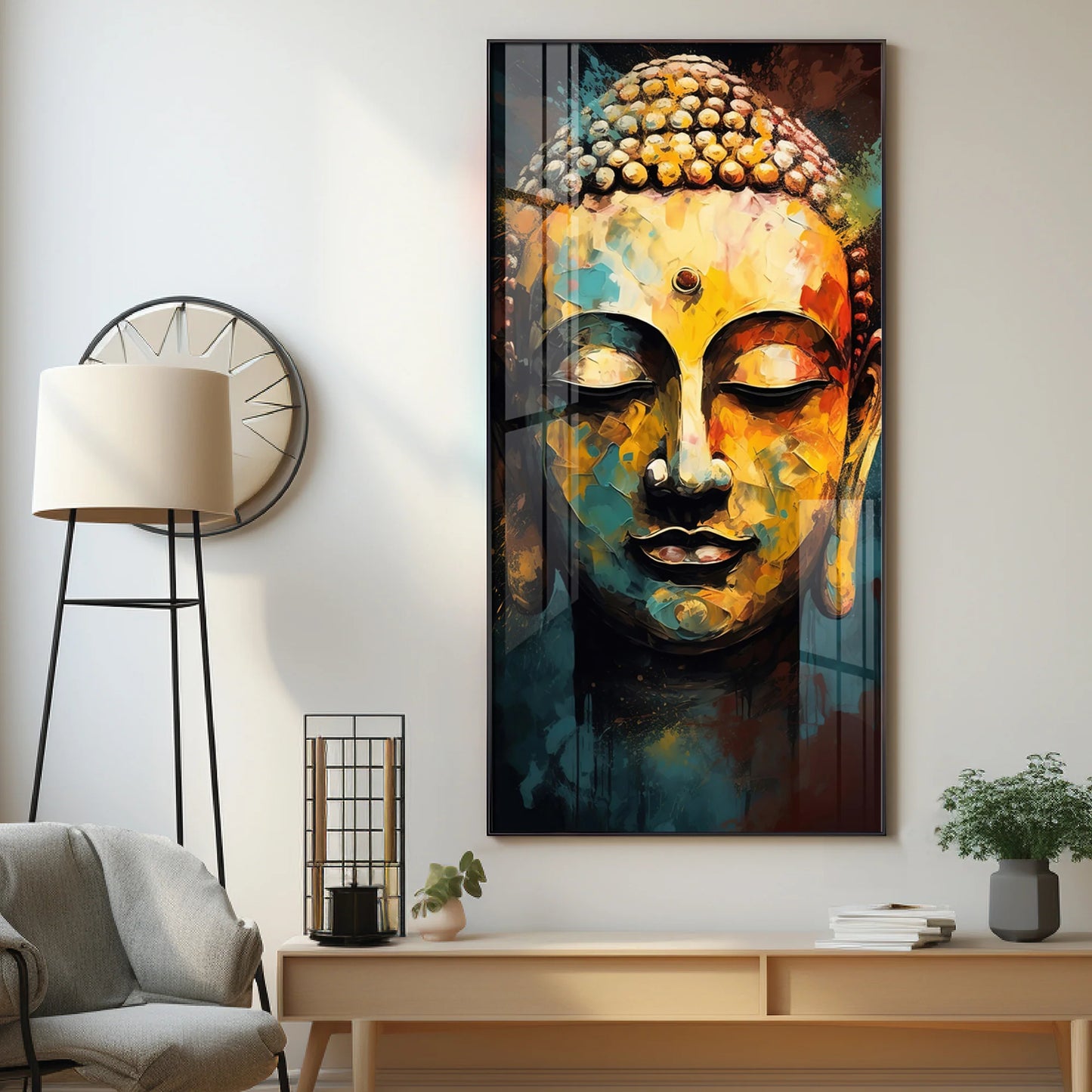 Eternal Gaze Buddha Premium Acrylic Vertical Wall Art