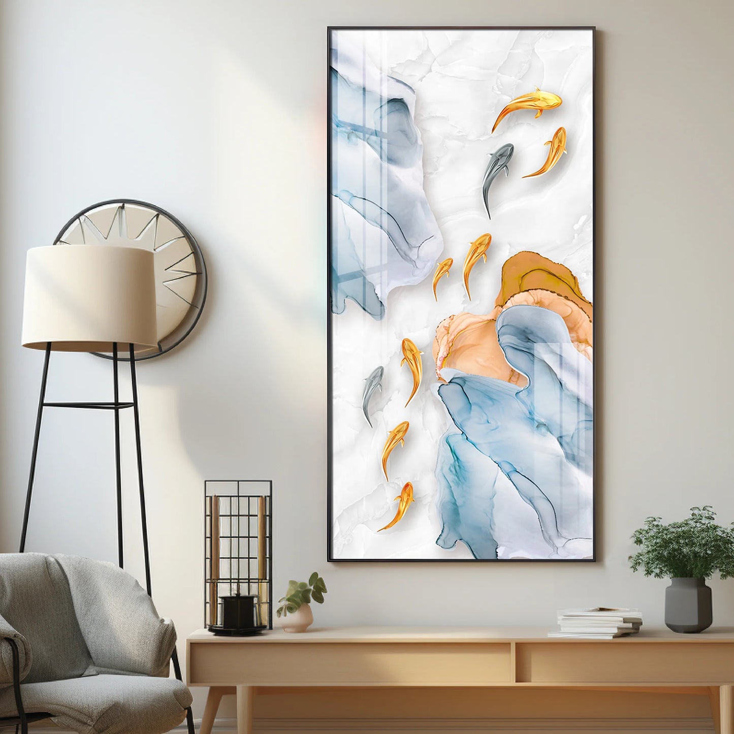 Goldfish Premium Acrylic Vertical Wall Art