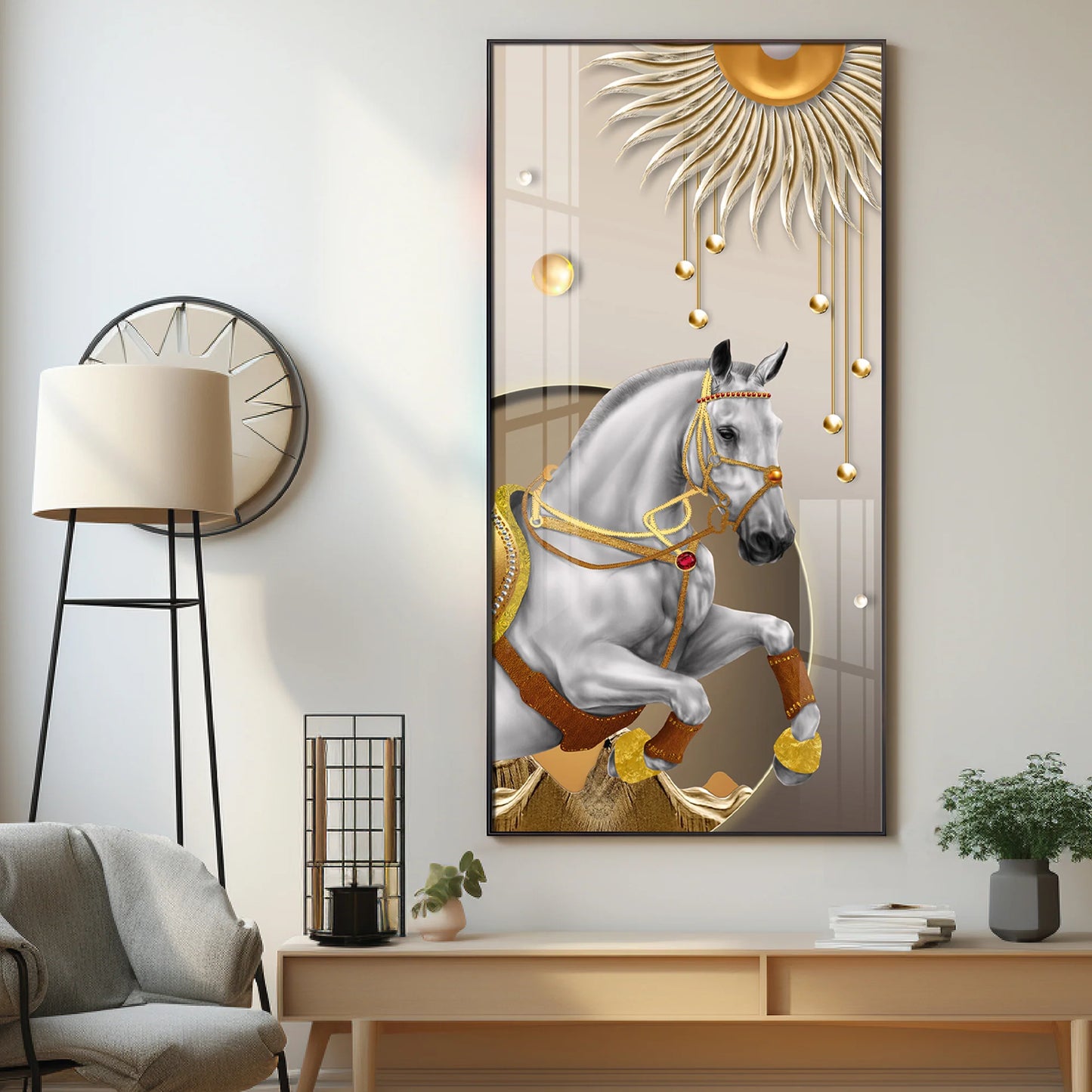 Royal Horse Premium Acrylic Vertical Wall Art