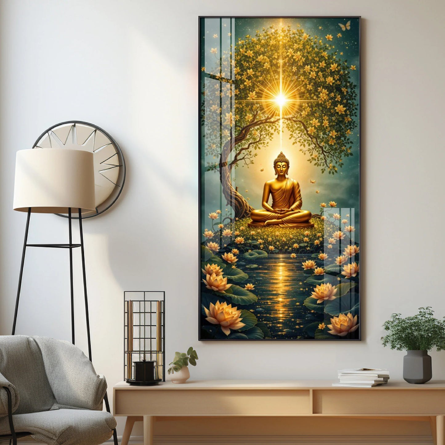 Buddha Harmony Haven Premium Acrylic Vertical Wall Art