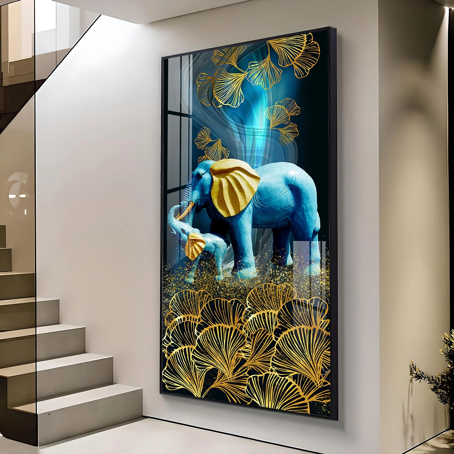 Mystical Elephants Premium Acrylic vertical Wall Art