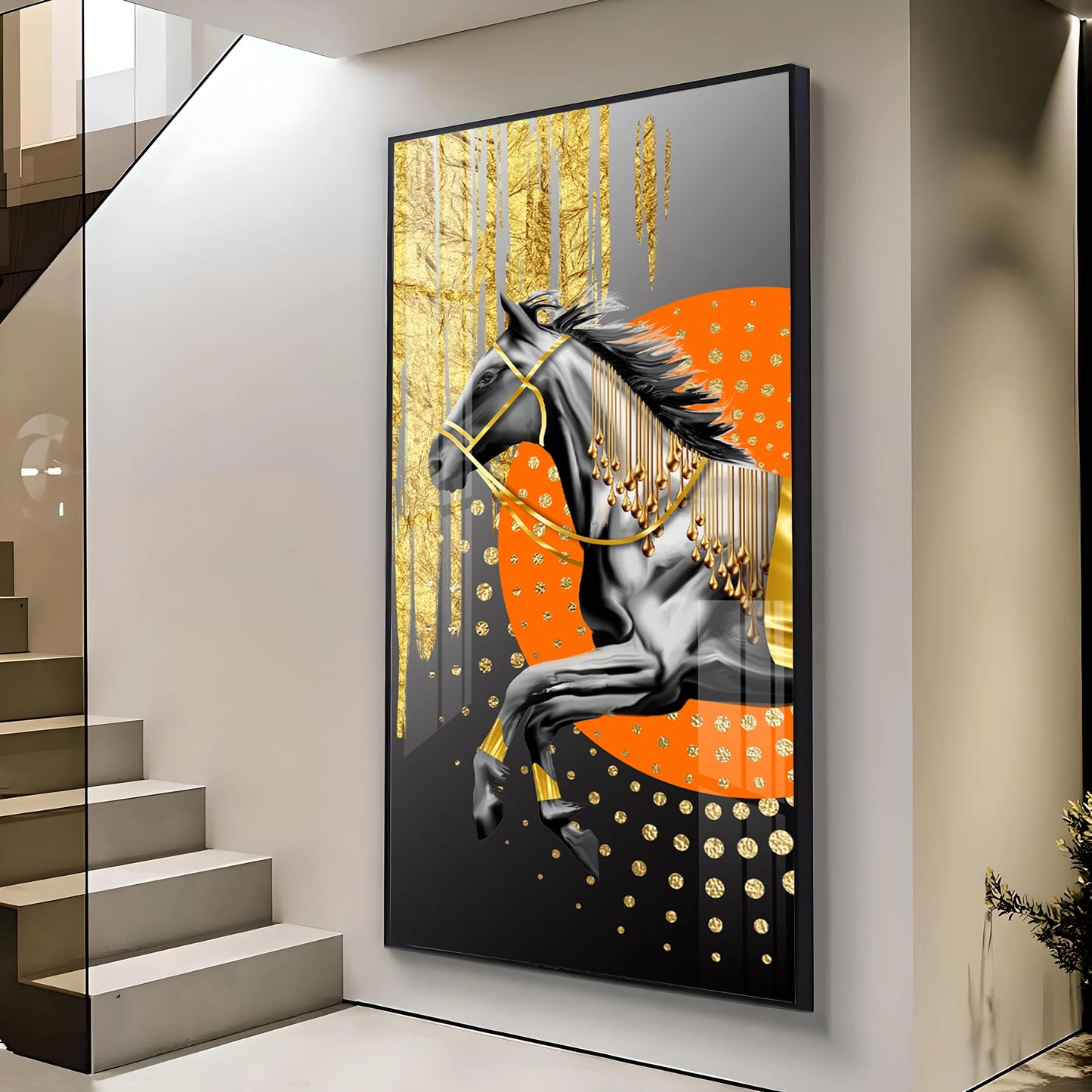 Modern Horse Premium Acrylic Vertical Wall Art