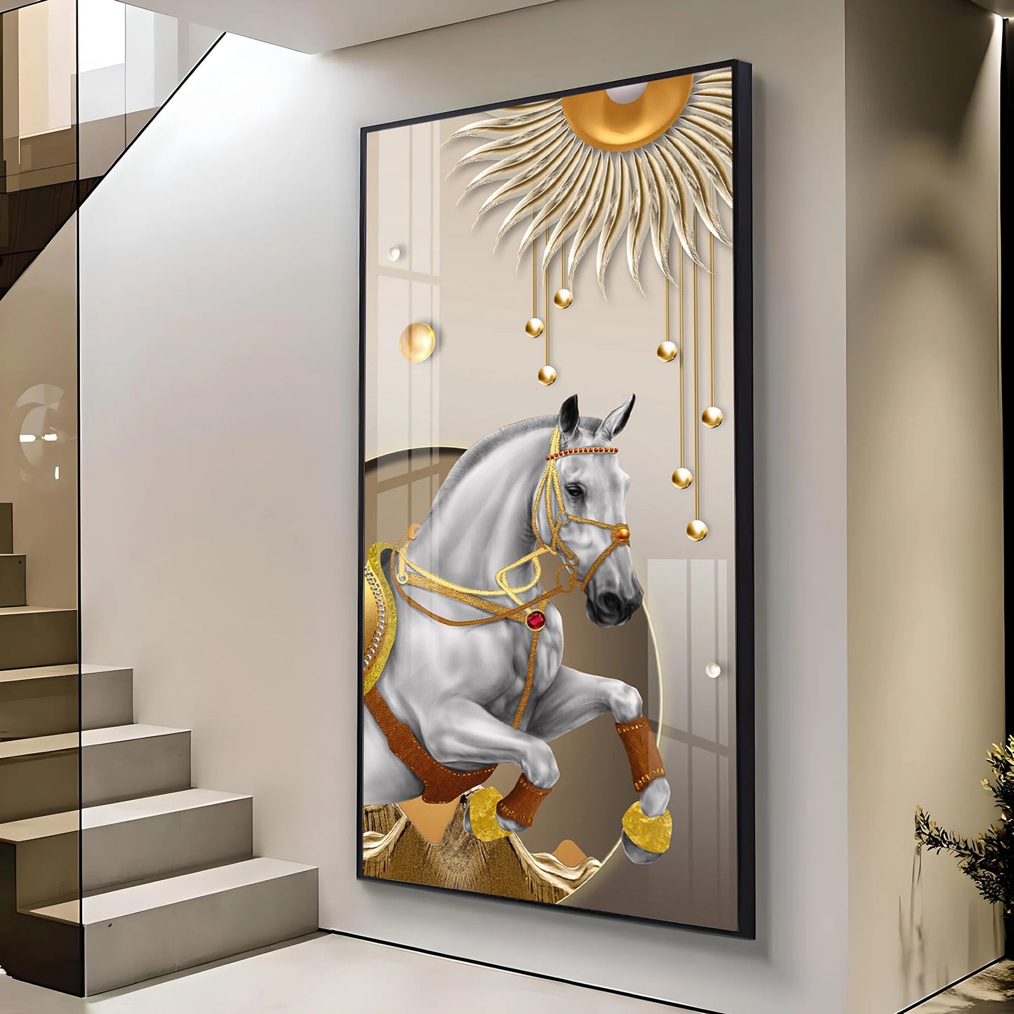 Royal Horse Premium Acrylic Vertical Wall Art