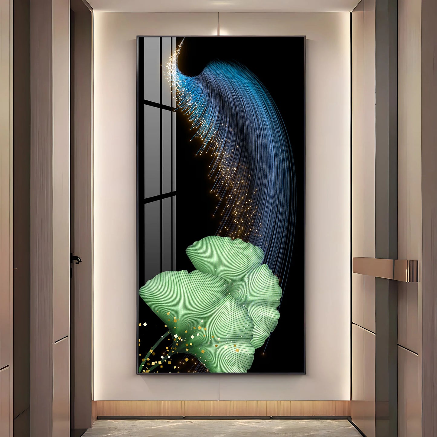 Celestial Showers Premium Acrylic Vertical Wall Art