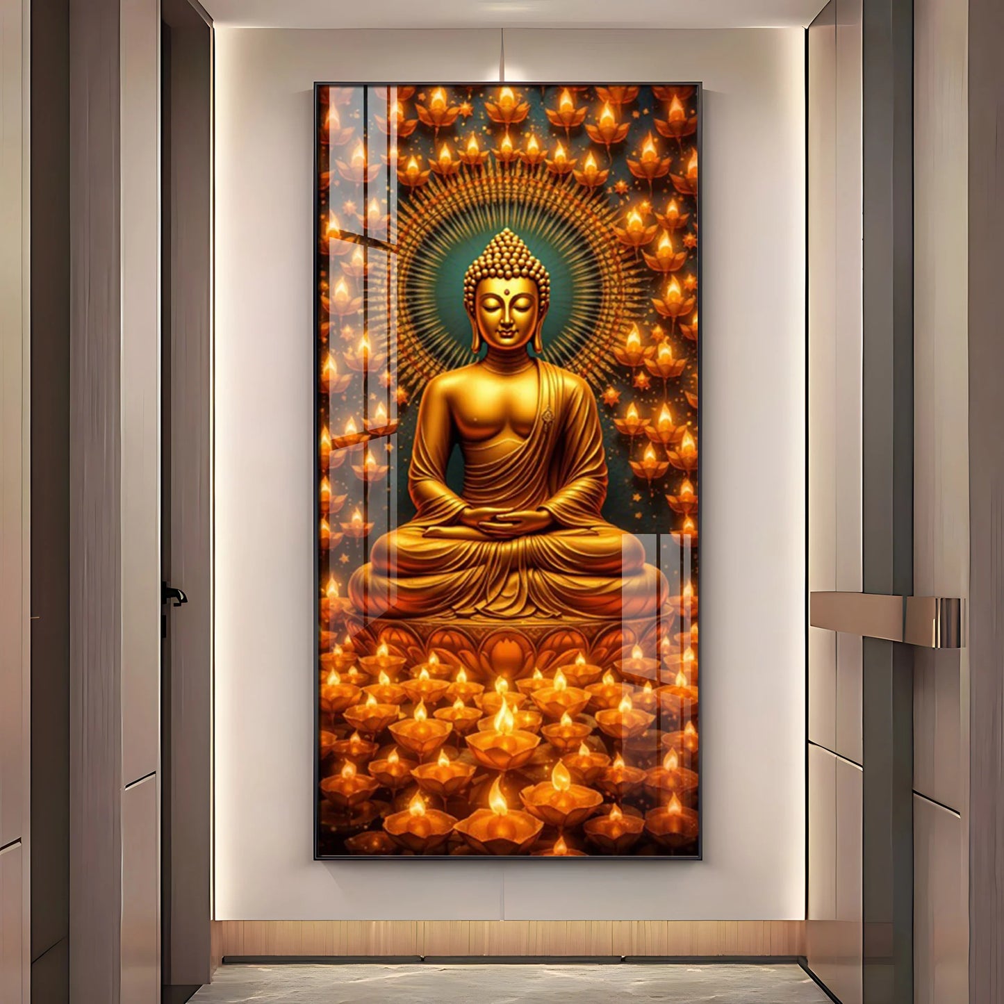 Buddha's Faithfulness Premium Acrylic Vertical Wall Art