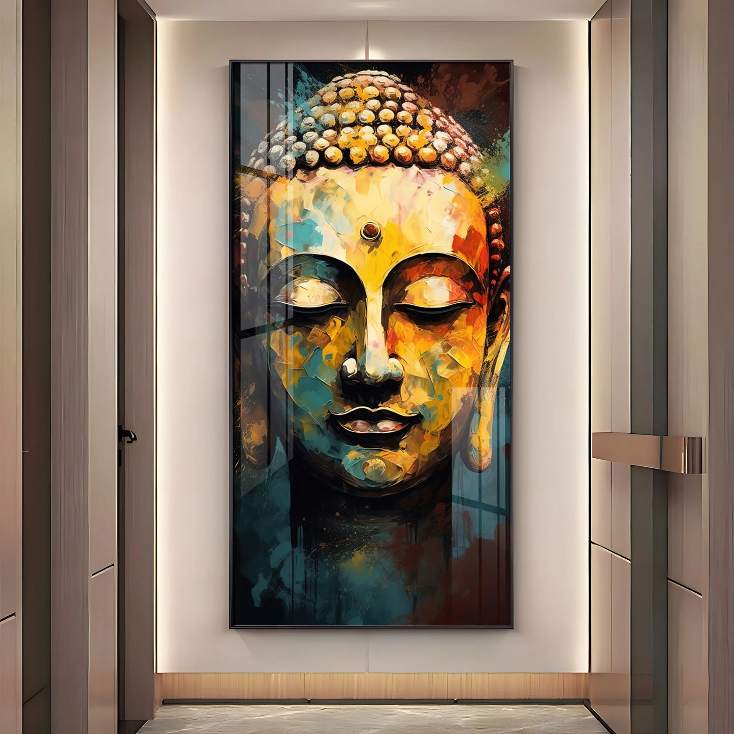 Eternal Gaze Buddha Premium Acrylic Vertical Wall Art