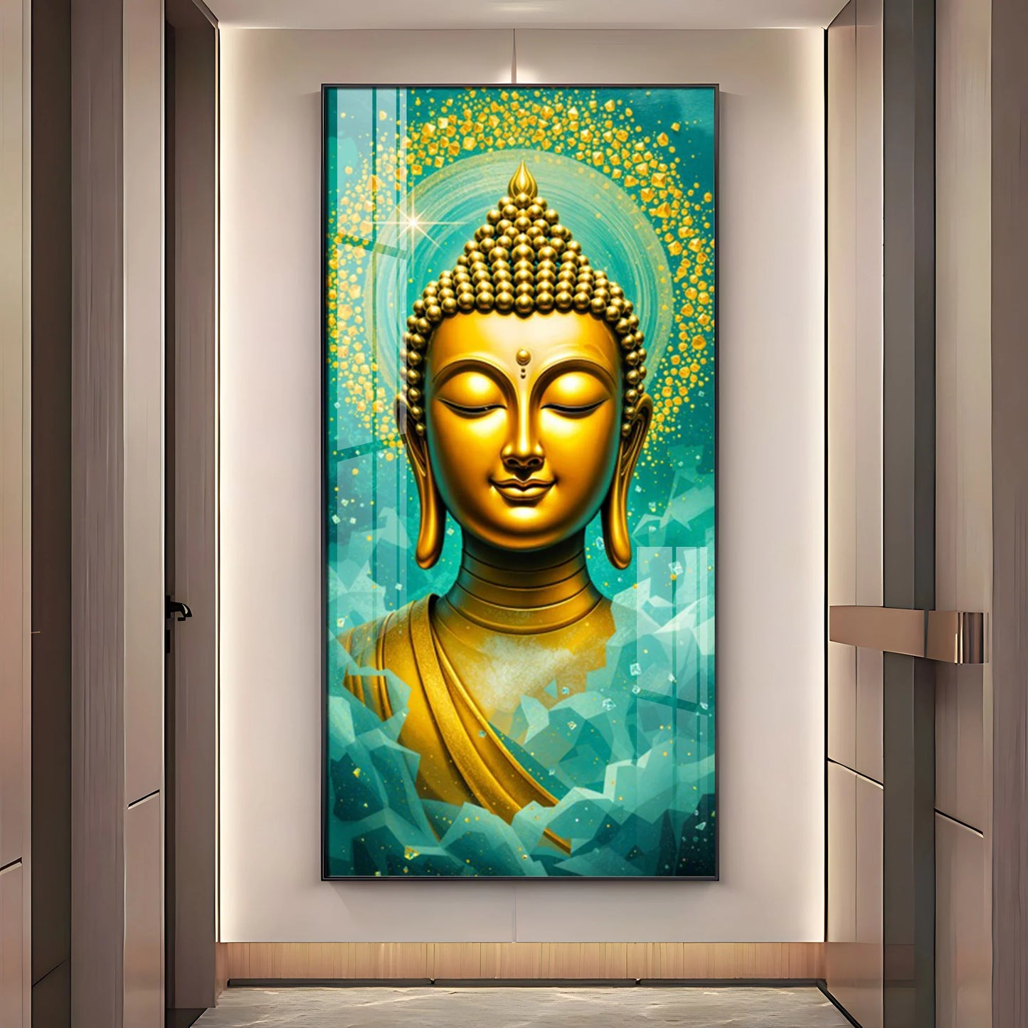 Contemporary Buddha Essence Premium Acrylic Vertical Wall Artq