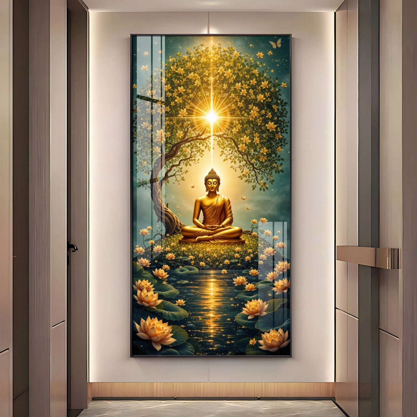 Buddha Harmony Haven Premium Acrylic Vertical Wall Art