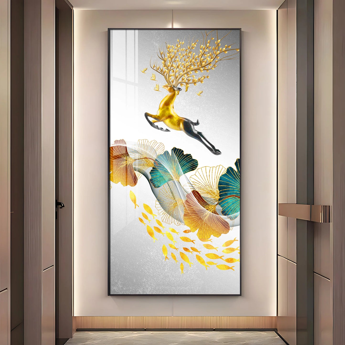 Luxury Deer Premium Acrylic Vertical Wall Art