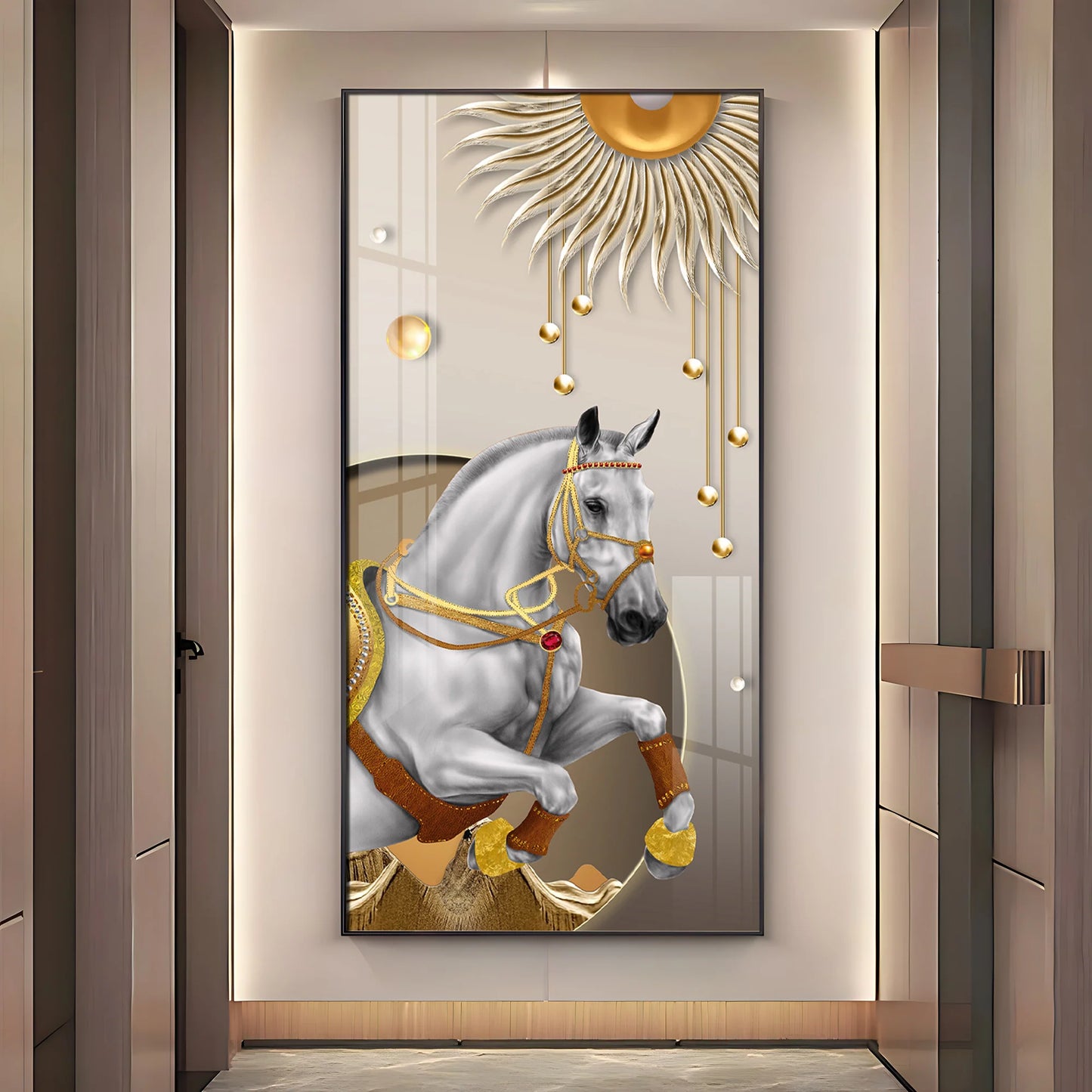 Royal Horse Premium Acrylic Vertical Wall Art