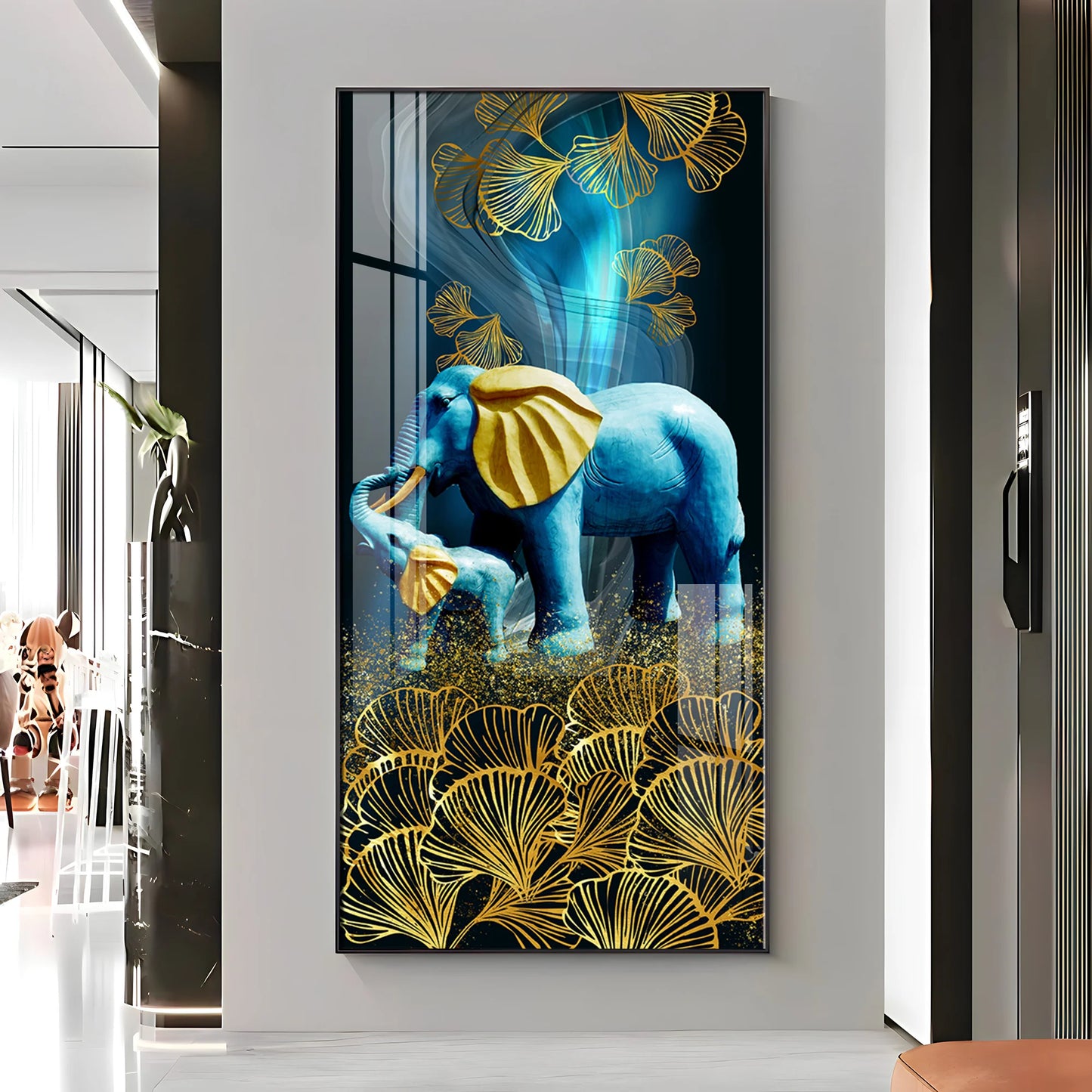 Mystical Elephants Premium Acrylic vertical Wall Art