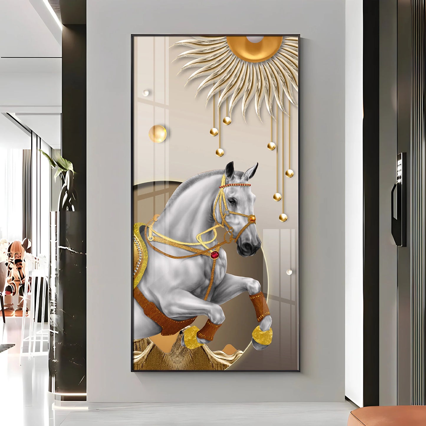 Royal Horse Premium Acrylic Vertical Wall Art